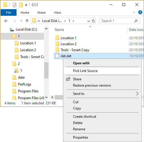 NTFS hardlink, symbolic link, junction creation utility